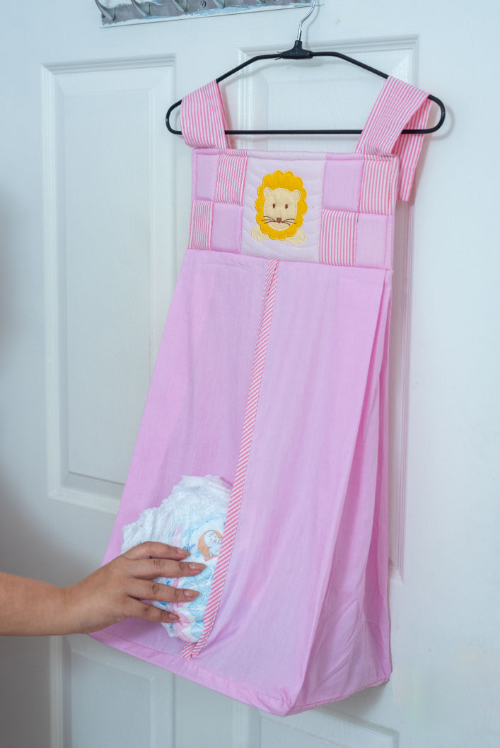 Pink Jungle Friends - Diaper Stacker