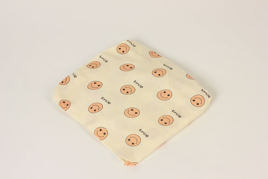 Peach Emoji- Fitted Crib/ Cot Sheet