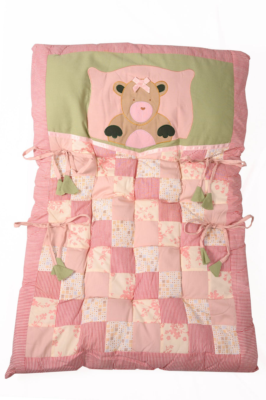 Pink Teddy Bear - Newborn Mattress Set