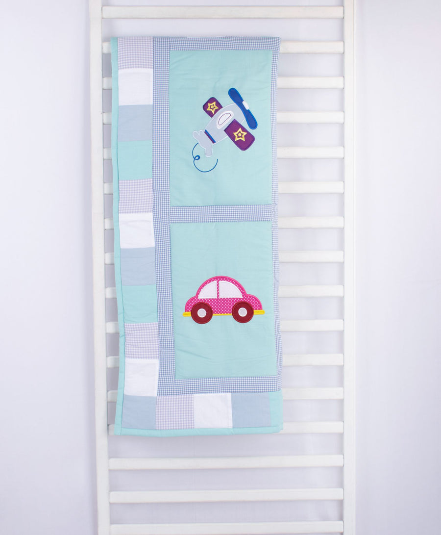 Blue Baby Quilt - Transport