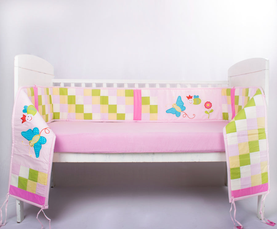 Pink Garden Daisy - Full Cot Bumper