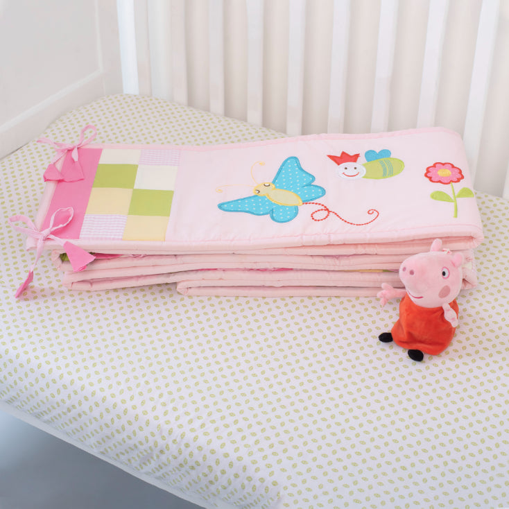 Pink Garden Daisy - Full Cot Bumper