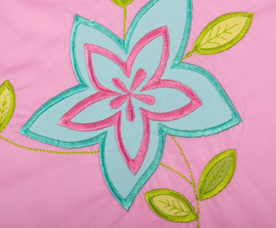 Pink Butterfly - Kids Single Cotton Bed Sheet with Pillow Cover